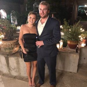 Strapless black dress